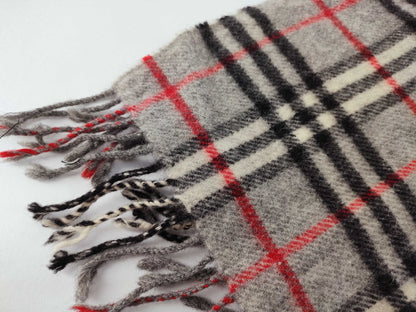 BURBERRY BURBERRY Check Scarf with Tag Gray Other Accessories