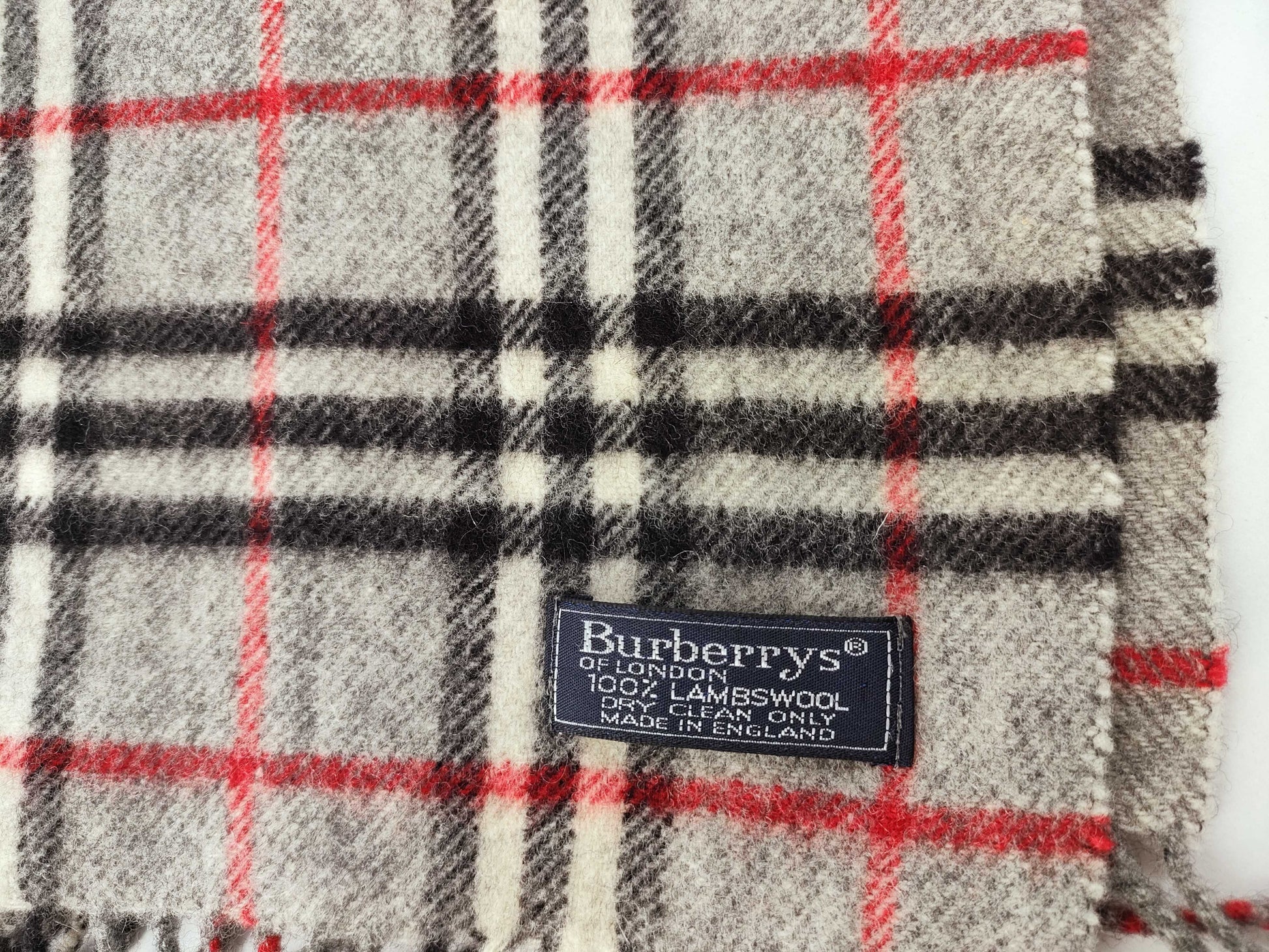 BURBERRY BURBERRY Check Scarf with Tag Gray Other Accessories