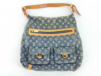 LOUIS VUITTON Monogram Denim Baggy GM Shoulder Bag M95045, Serial Number Unclear, Replacement Shoulder Strap