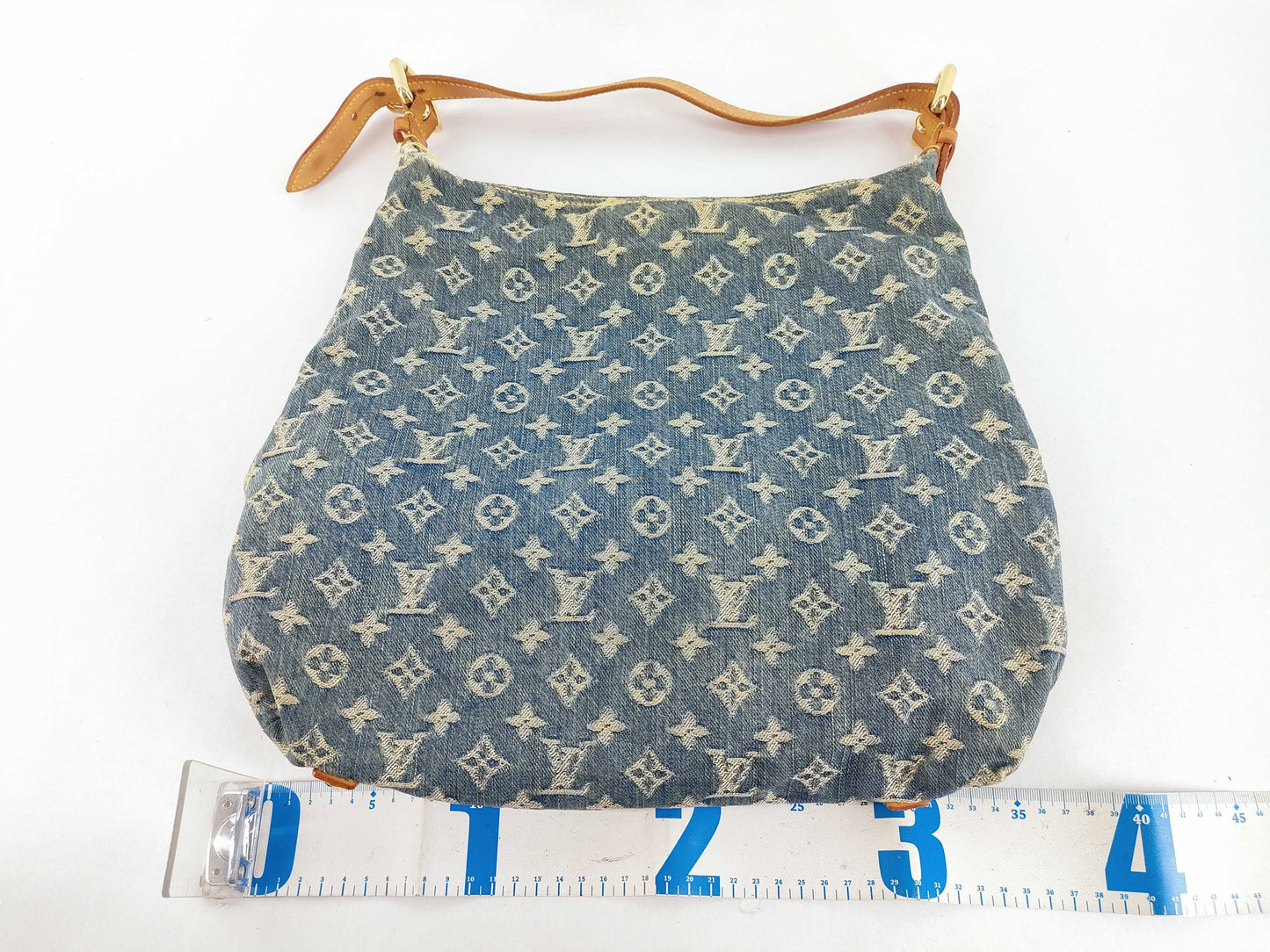LOUIS VUITTON Monogram Denim Baggy GM Shoulder Bag M95045, Serial Number Unclear, Replacement Shoulder Strap