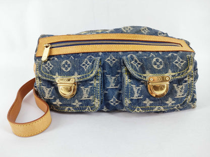 LOUIS VUITTON Monogram Denim Baggy PM Shoulder Bag M95049