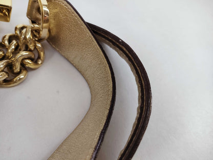 VERSACE Mini Boston Canvas/Calf Boston Bag