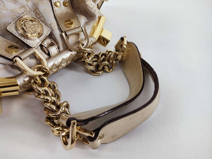 VERSACE Mini Boston Canvas/Calf Boston Bag