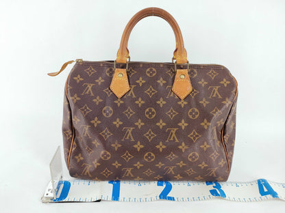 LOUIS VUITTON Monogram Speedy 30 Handbag M41526 VI0941 Cadena Boston Bag