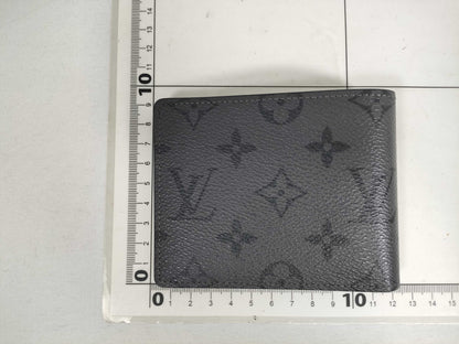 LOUIS VUITTON Monogram Eclipse Reverse Portefeuille Slender Wallet M80906 RFID Billfold