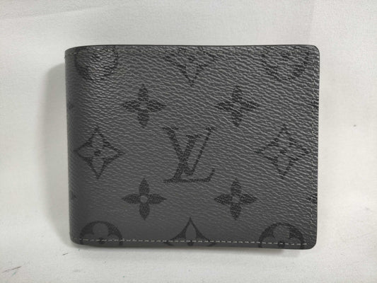 LOUIS VUITTON Monogram Eclipse Reverse Portefeuille Slender Wallet M80906 RFID Billfold