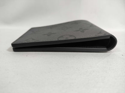 LOUIS VUITTON Monogram Eclipse Reverse Portefeuille Slender Wallet M80906 RFID Billfold