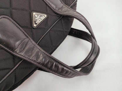 PRADA Nylon PRADA BL0754 Mini Boston Bag Black Boston Bag