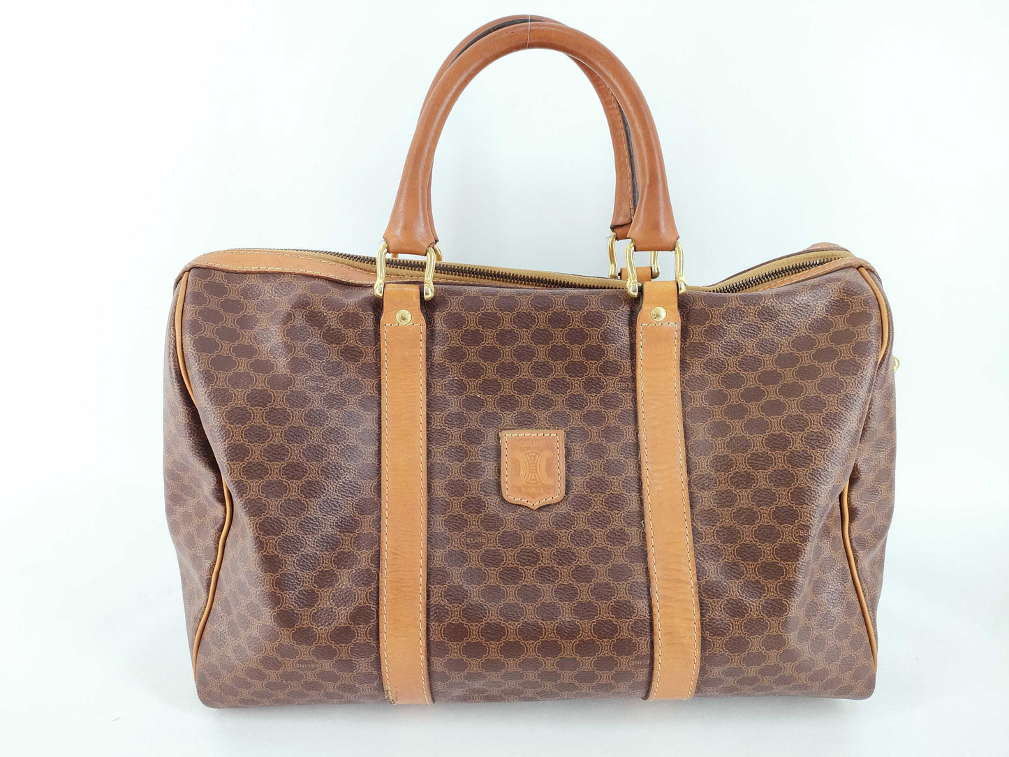 CELINE Macadam Boston Bag Brown Boston Bag