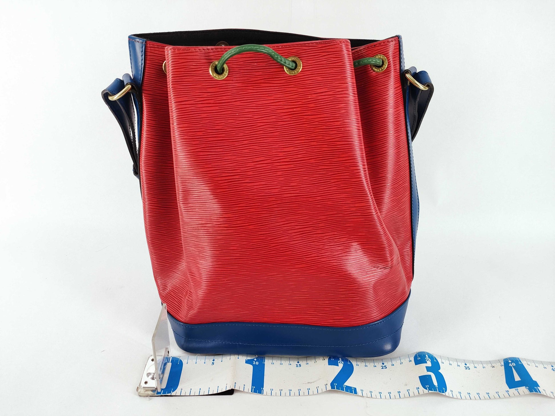 LOUIS VUITTON Epi Noe Shoulder Bag, Red and Blue, M44084, AR0915