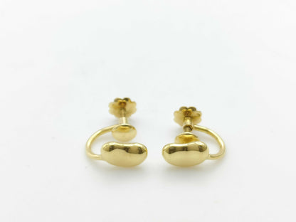 Tiffany & Co. Beans Yellow Gold 750 4.2g Earrings 