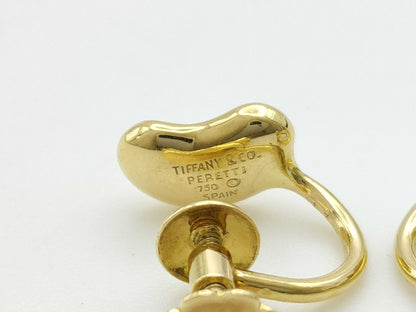 Tiffany & Co. Beans Yellow Gold 750 4.2g Earrings 