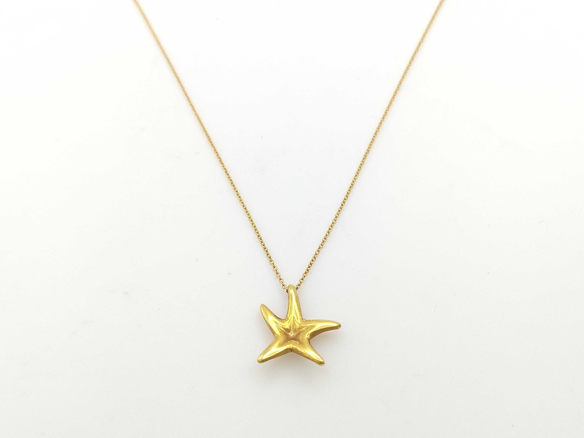 Tiffany & Co. Starfish Necklace in Yellow Gold 750, 3.2g 