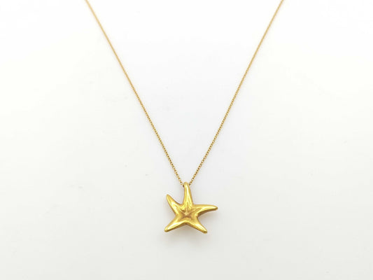 Tiffany & Co. Starfish Necklace in Yellow Gold 750, 3.2g 