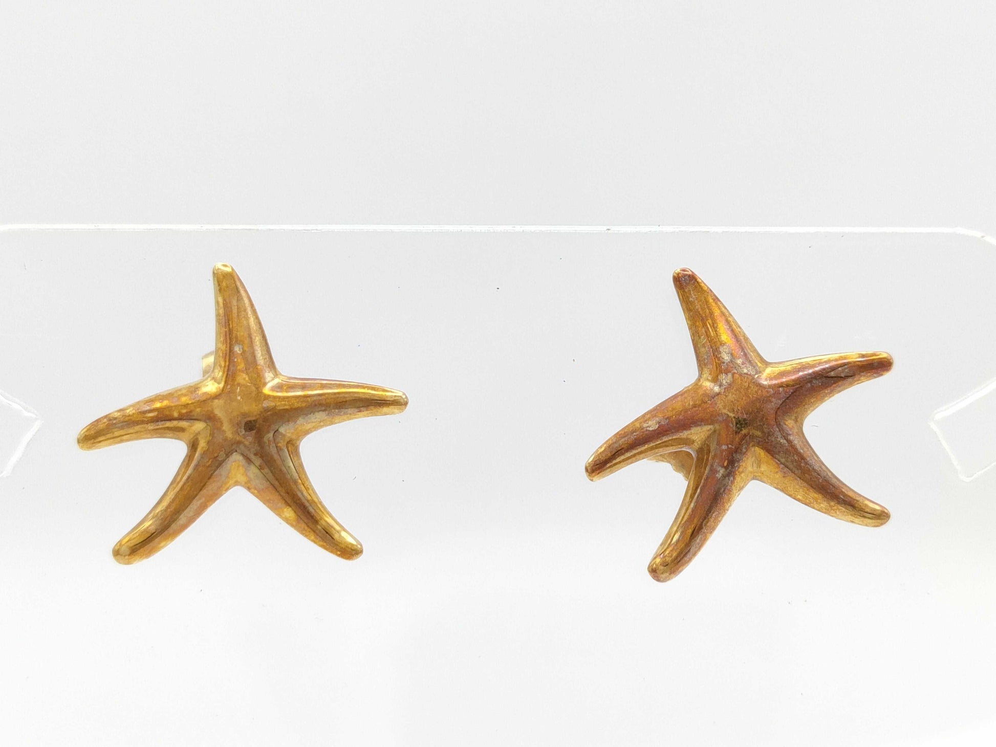 Tiffany & Co. Starfish YG 750/18K 4.4g Earrings 