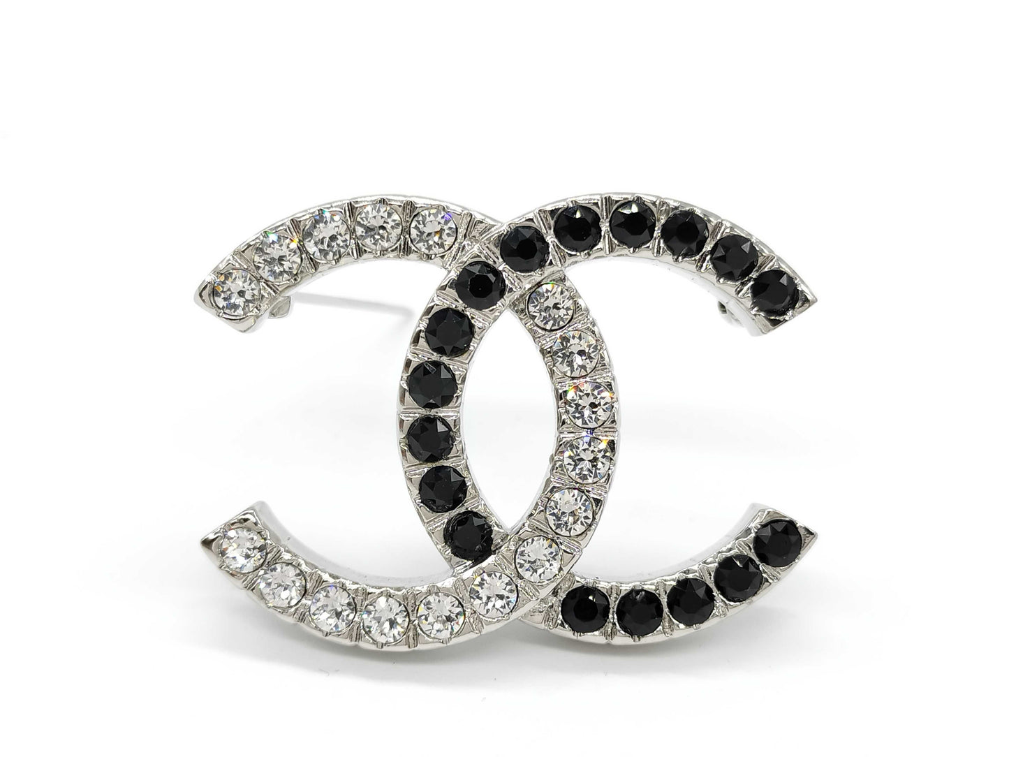 CHANEL Coco Mark Chanel Brooch Logo Coco Mark CC Mark Pin Badge Rhinestone Brooch