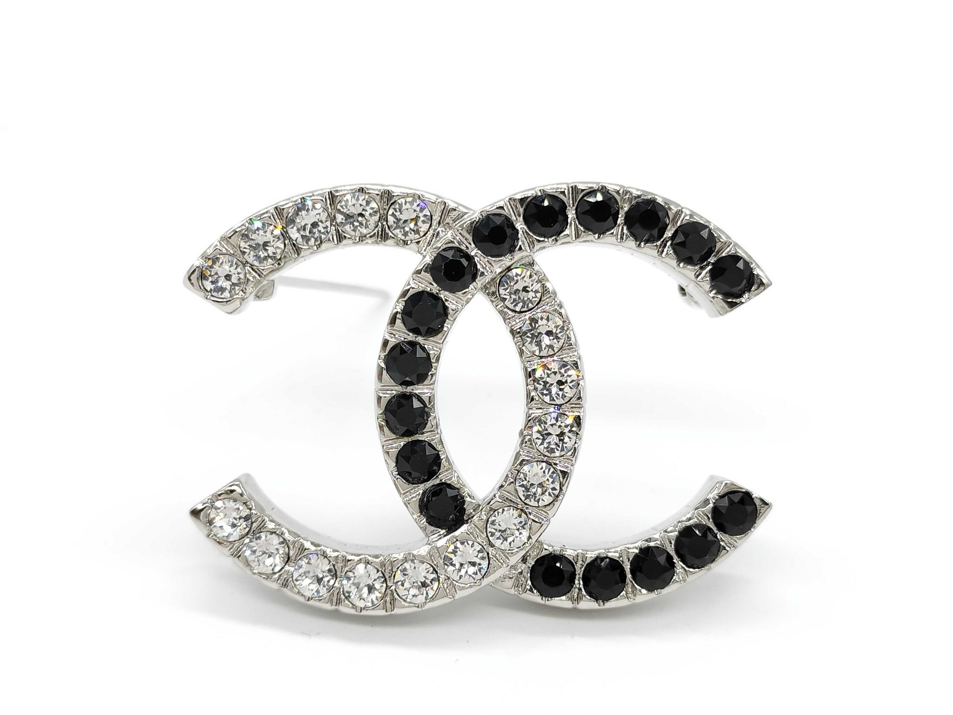 CHANEL Coco Mark Chanel Brooch Logo Coco Mark CC Mark Pin Badge Rhinestone Brooch