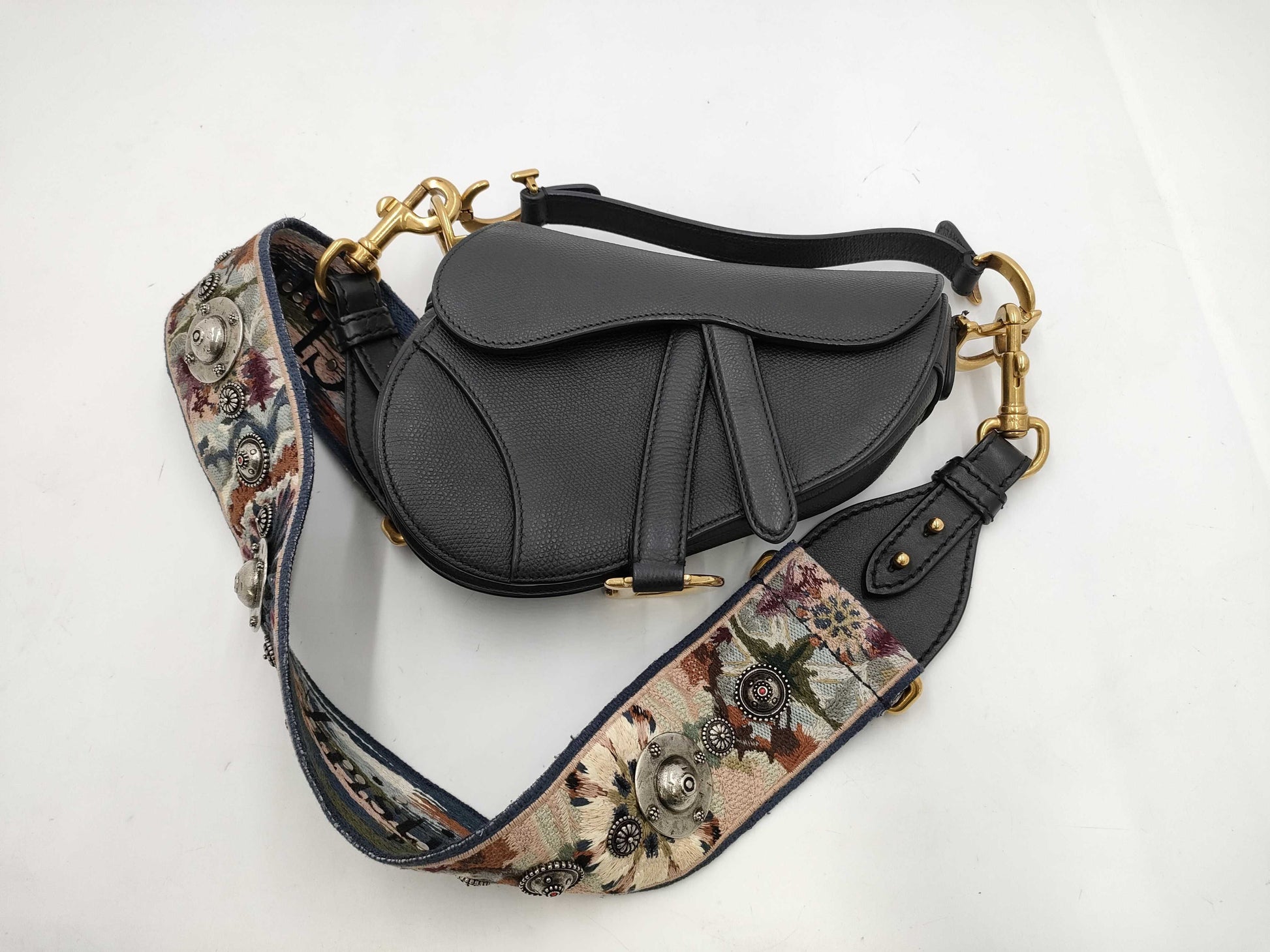 Dior Oblique Saddle Bag Canvas Shoulder Bag