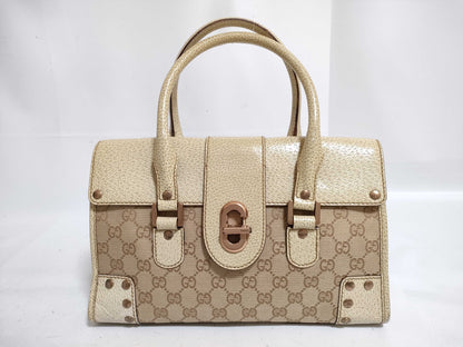 GUCCI GG Canvas Turnlock Handbag