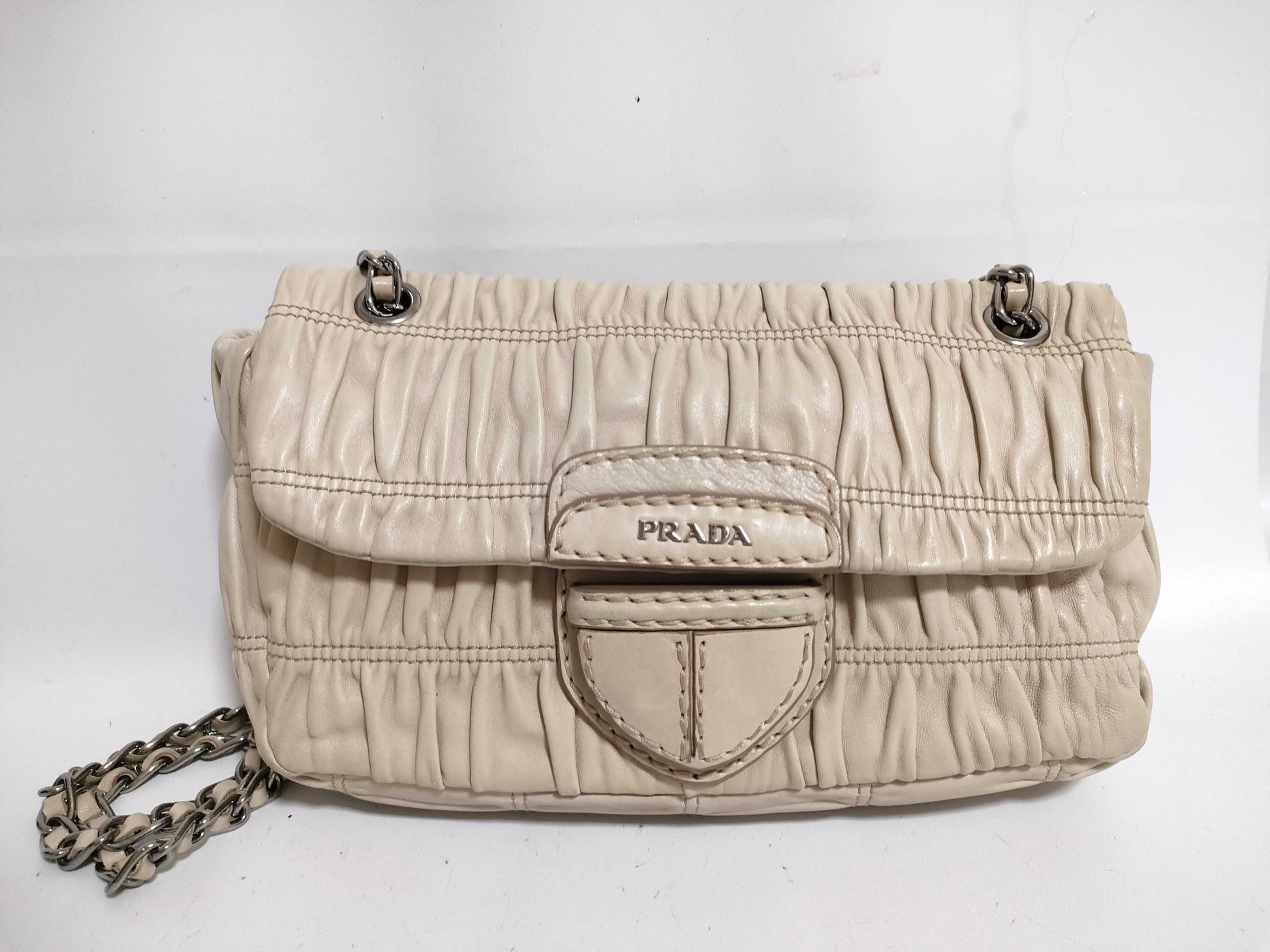 PRADA Gathered Chain Shoulder Bag Shoulder Bag