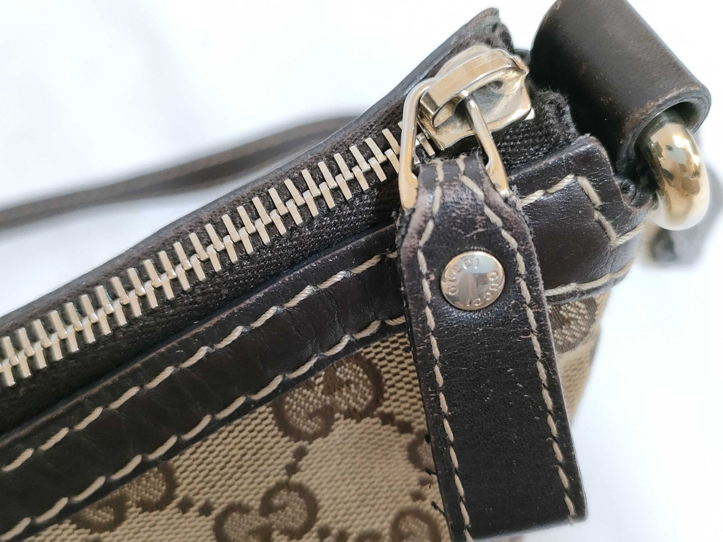 GUCCI GG Canvas Lovely Heart Intrecciato Shoulder Bag