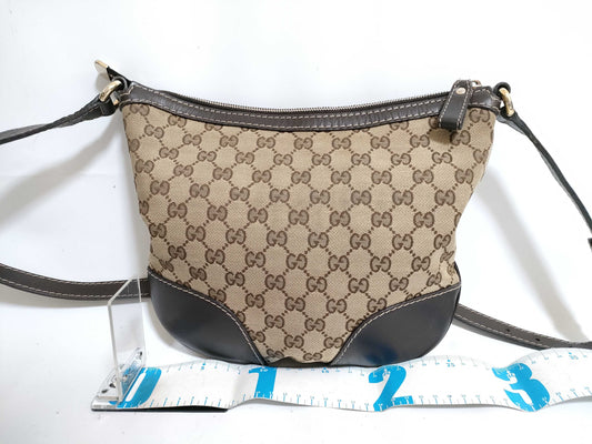 GUCCI GG Canvas Lovely Heart Intrecciato Shoulder Bag