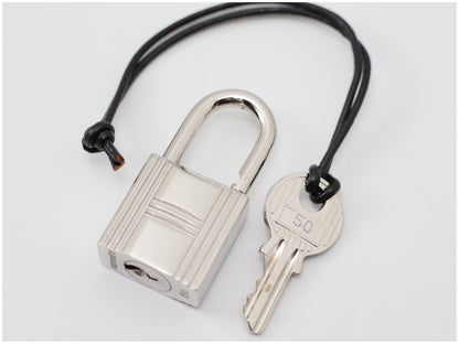 HERMES HERMES Cadena & Key Set No. 50 Silver Charm with Cord