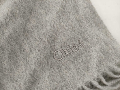 Chloe 100% Cashmere Embroidered Logo Scarf