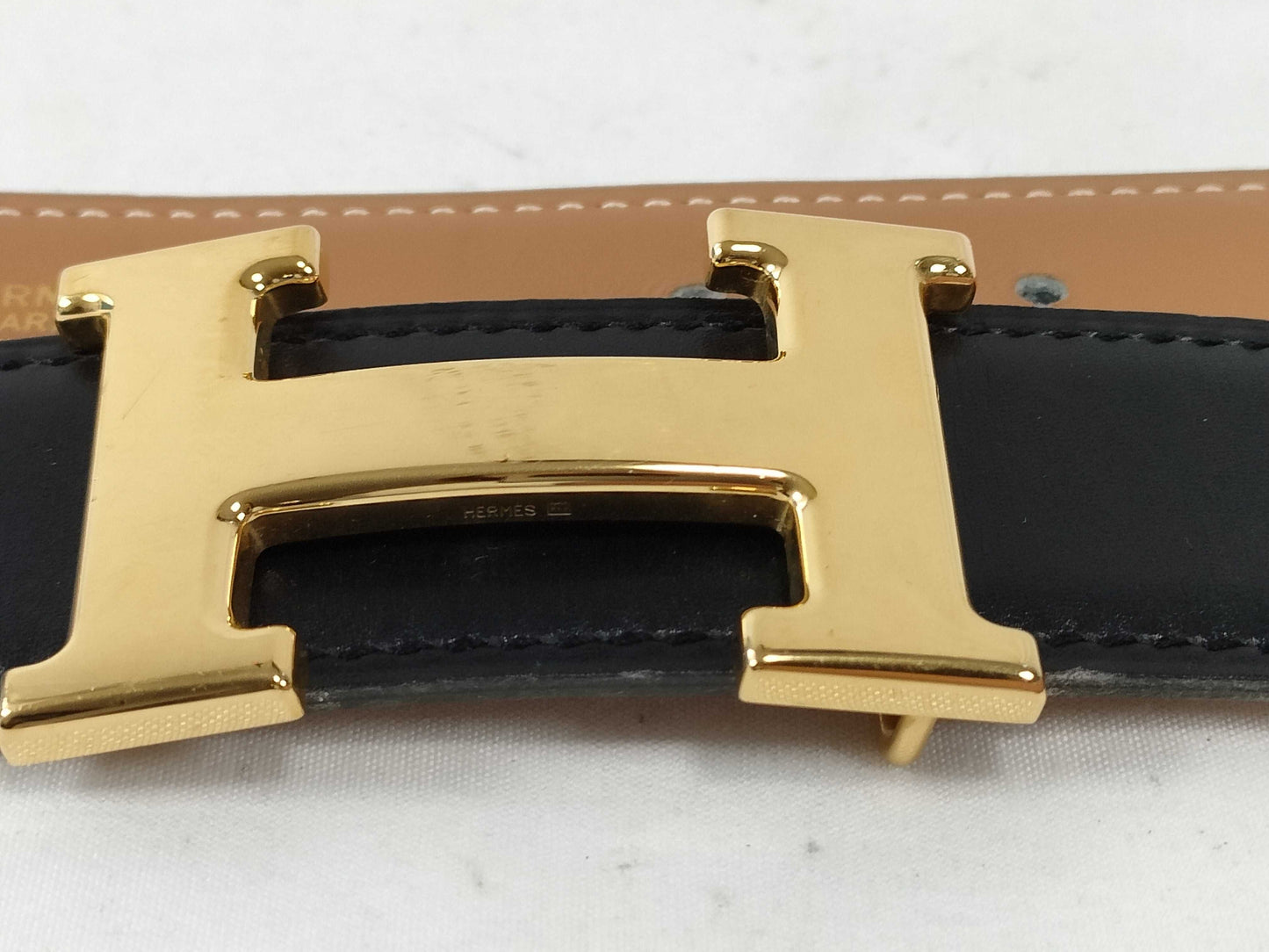 HERMES H Belt, □B Stamp, 65cm, Honbu 30,000-40,000 Yen Belt