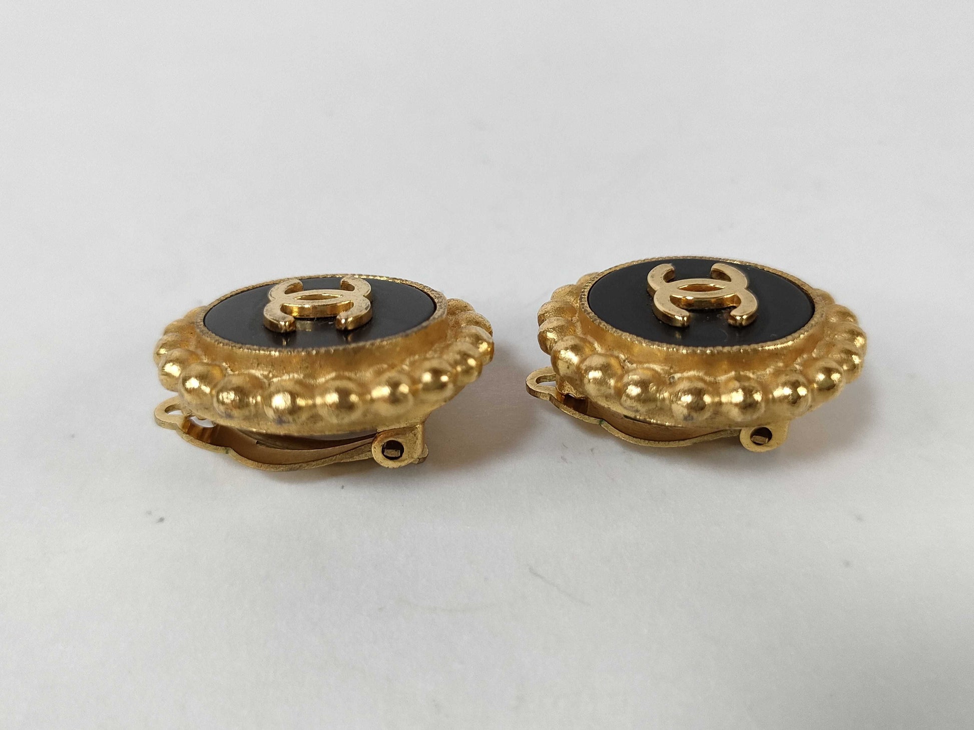 CHANEL Coco Mark Chanel Earrings, Black, 94 Pieces, with Box