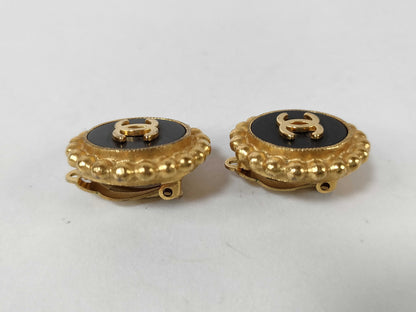 CHANEL Coco Mark Chanel Earrings, Black, 94 Pieces, with Box