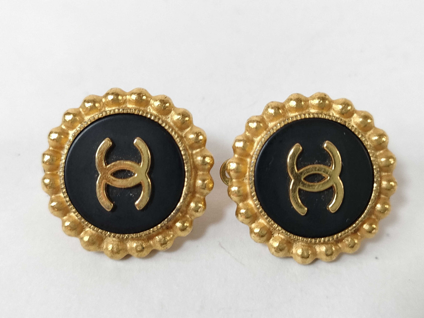 CHANEL Coco Mark Chanel Earrings, Black, 94 Pieces, with Box