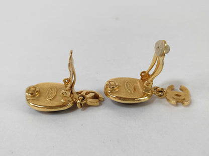 CHANEL Chanel Earrings, Color Stone, Gold, with Box, 95A Earrings