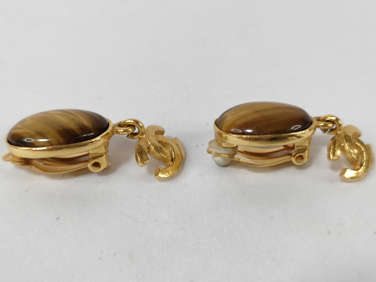 CHANEL Chanel Earrings, Color Stone, Gold, with Box, 95A Earrings