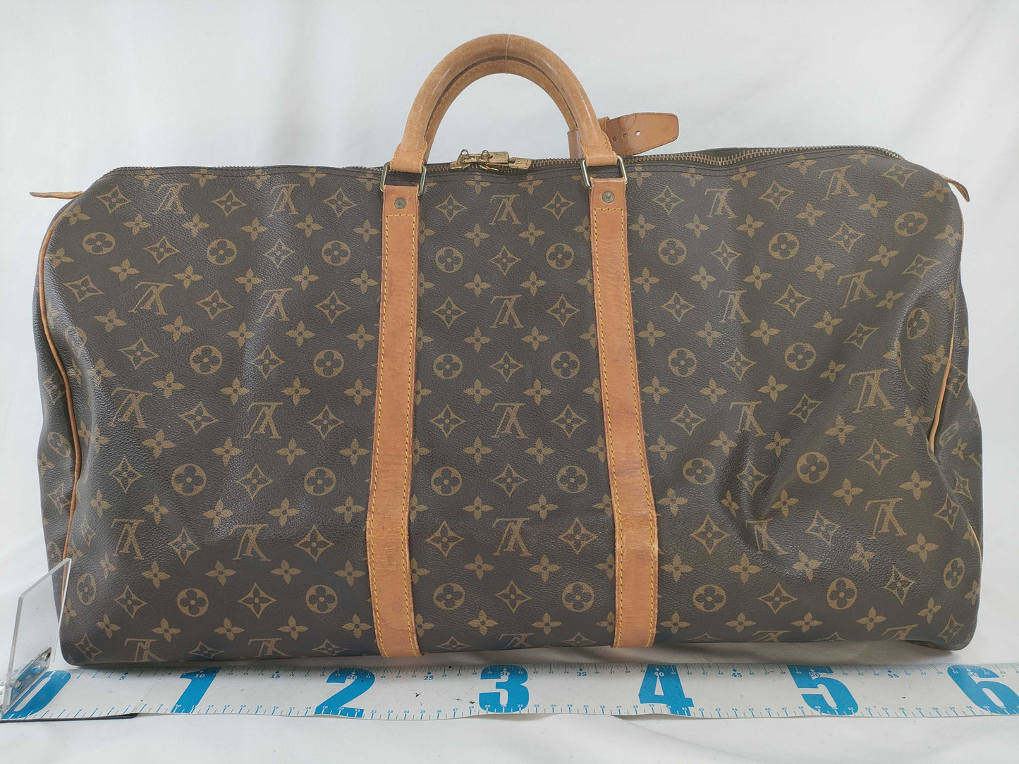 LOUIS VUITTON Monogram Keepall 60 M41422 MI8901 Brown Boston Bag