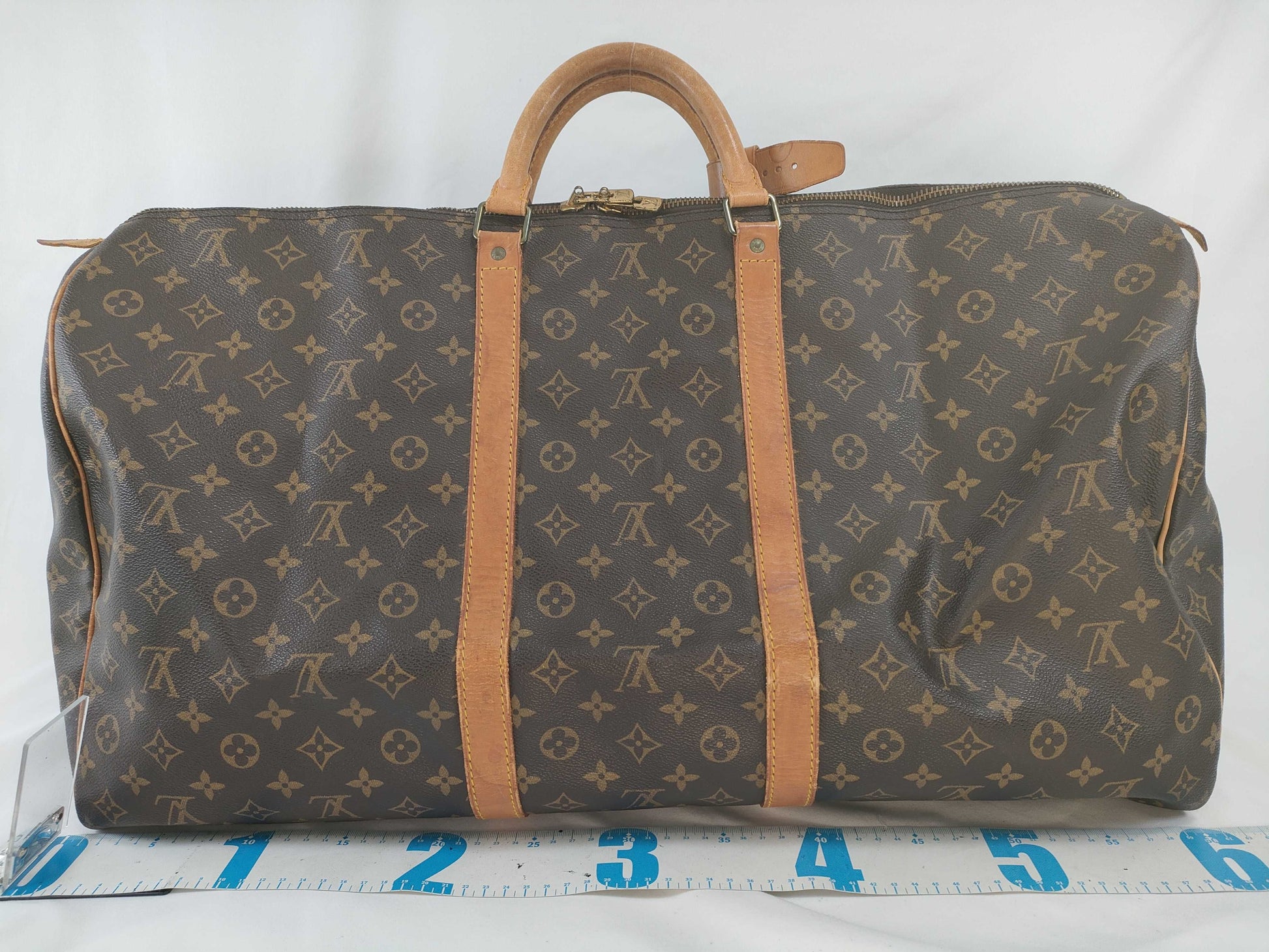 LOUIS VUITTON Monogram Keepall 60 M41422 MI8901 Brown Boston Bag