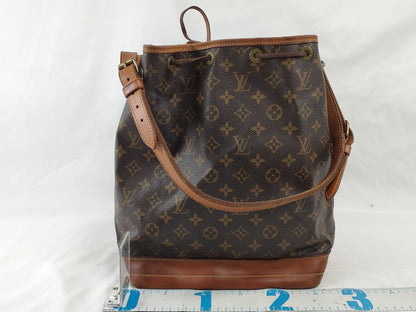 LOUIS VUITTON Monogram Noe M42224 Brown Shoulder Bag with Unclear Serial Number