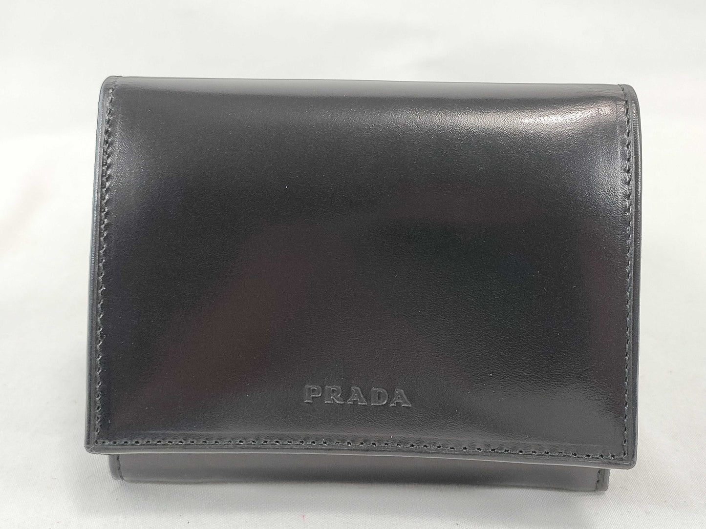PRADA Prada Tri-fold Wallet Leather with Box
