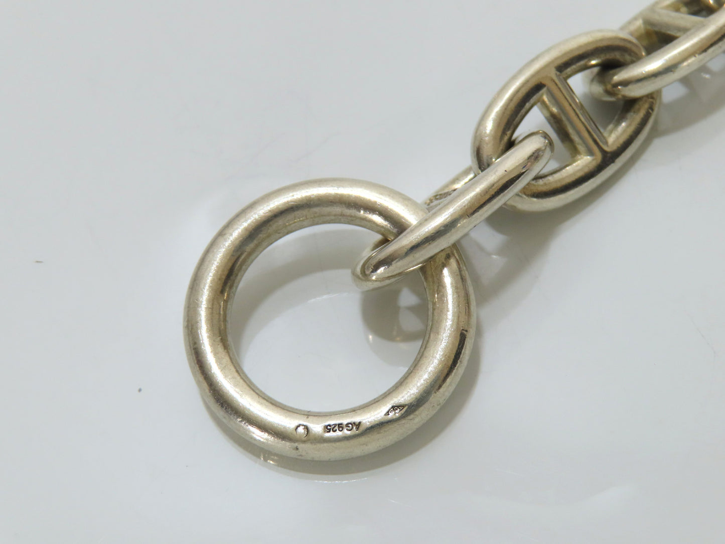 HERMES Chaine d'Ancre TGM Margiela-era Stamped 9-Link SV925 Bracelet 87.1g
