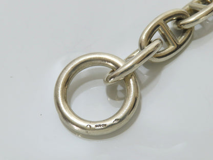 HERMES Chaine d'Ancre TGM Margiela-era Stamped 9-Link SV925 Bracelet 87.1g