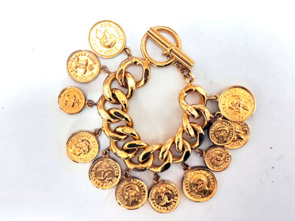 CHANEL Coin Mademoiselle 10-Strand Bracelet Bracelet/Bangle