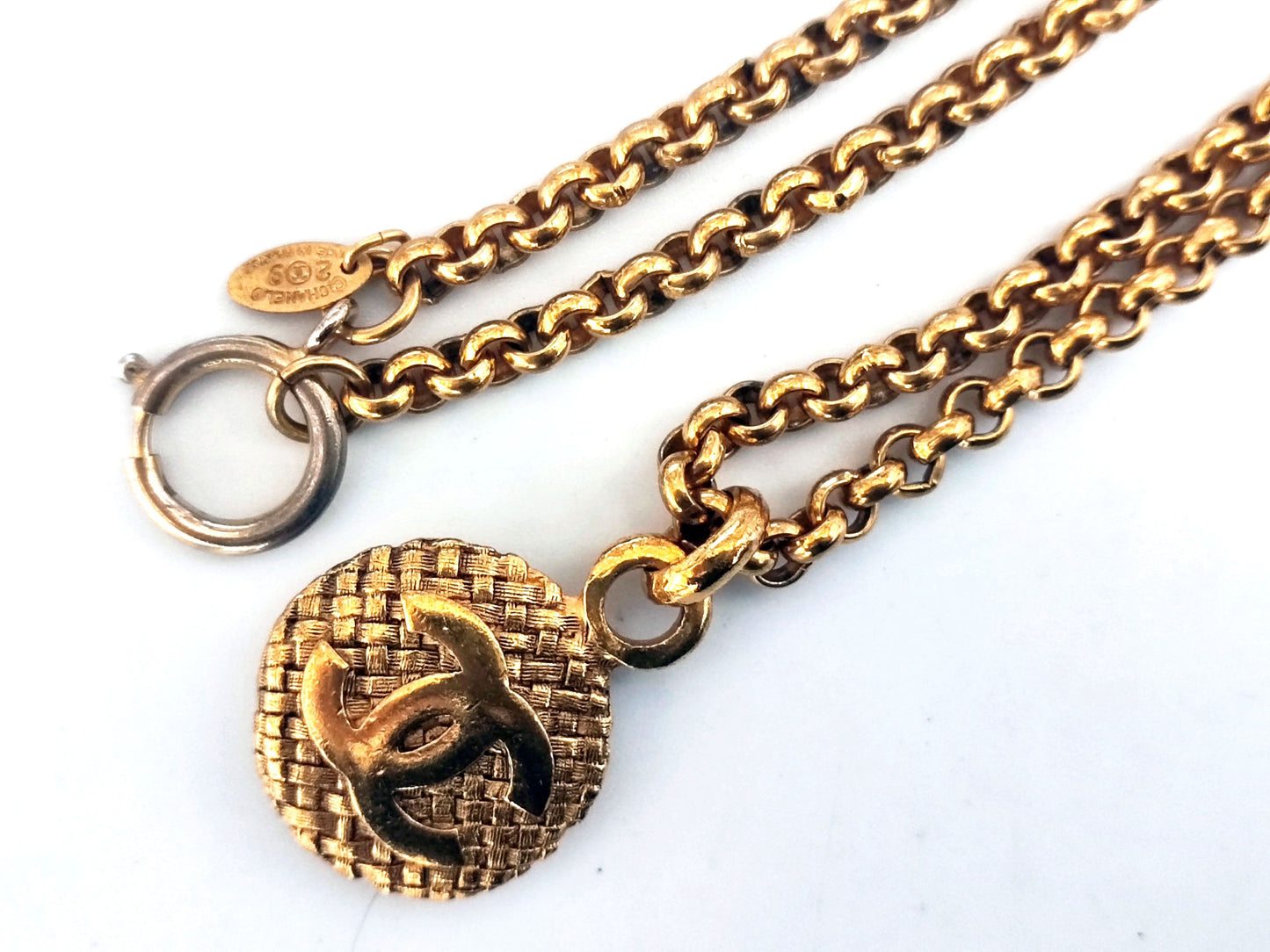 CHANEL Coco Mark Mesh Necklace 29 Necklace