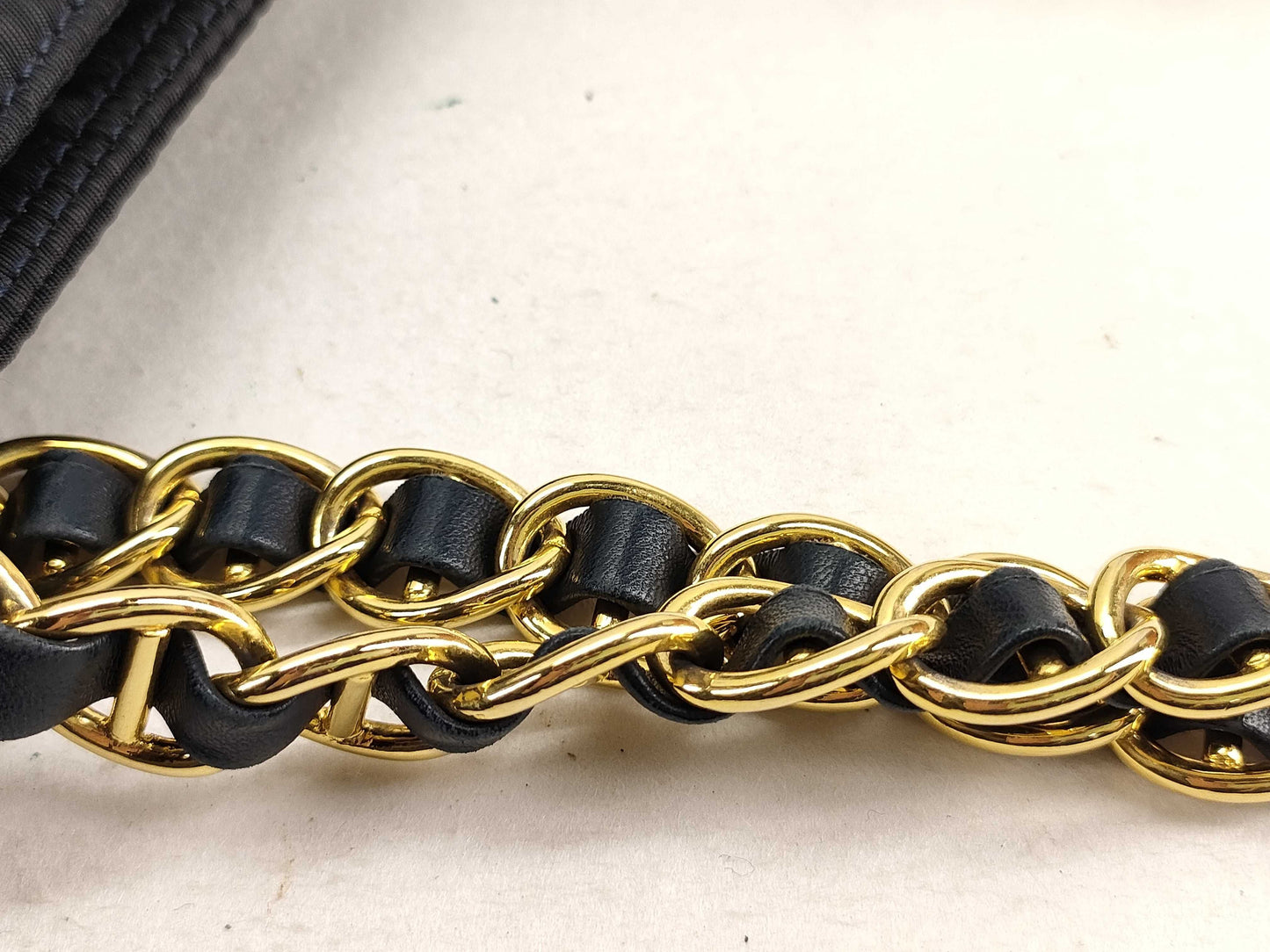 PRADA Nylon Chain Tote Bag with Black GD Hardware and Dust Bag