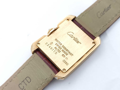 Cartier Tank Anglaise SM WT100013 358032461TX Quartz K18 Women's Watch