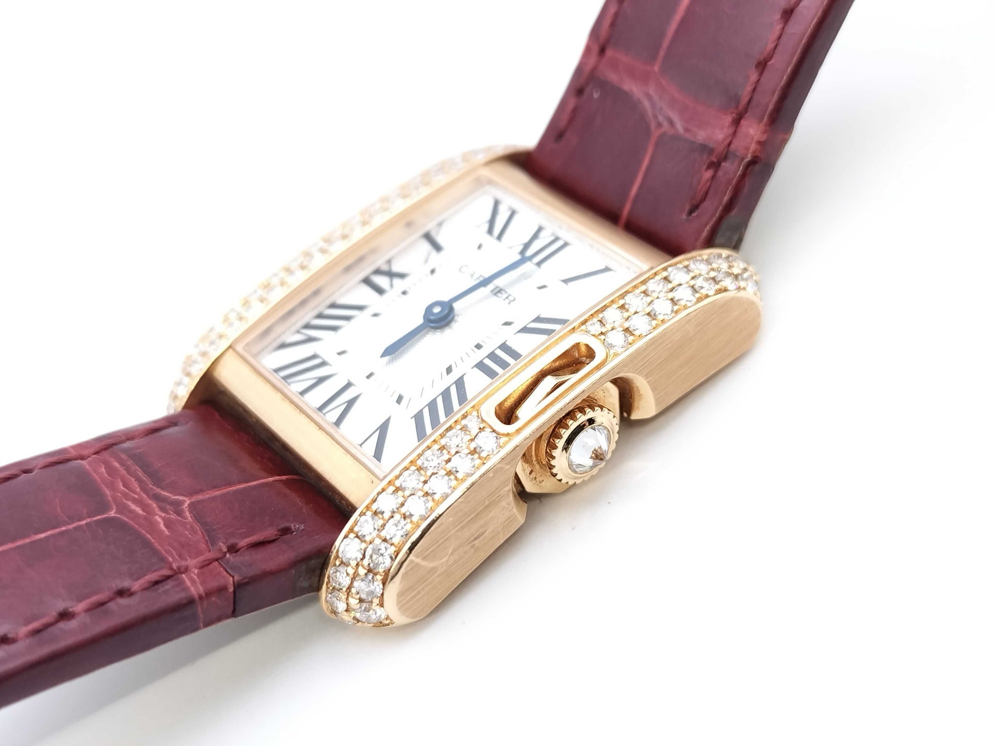 Cartier Tank Anglaise SM WT100013 358032461TX Quartz K18 Women's Watch