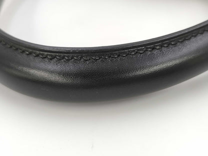 HERMES Kelly 28 □C Stamp Box Calf Noir Gold Hardware Handbag