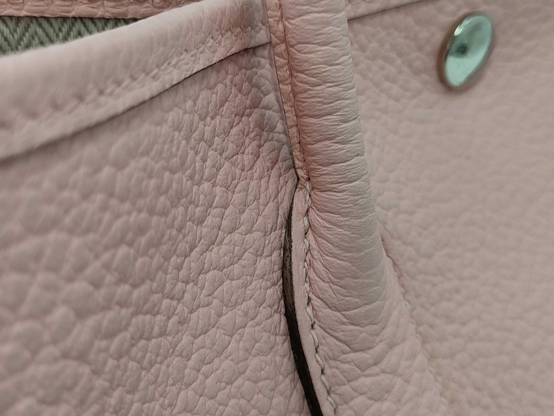 HERMES Garden Party 30 TPM T Stamp Pink Handbag