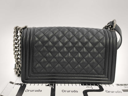 CHANEL Boy Chanel Caviar Shoulder Bag