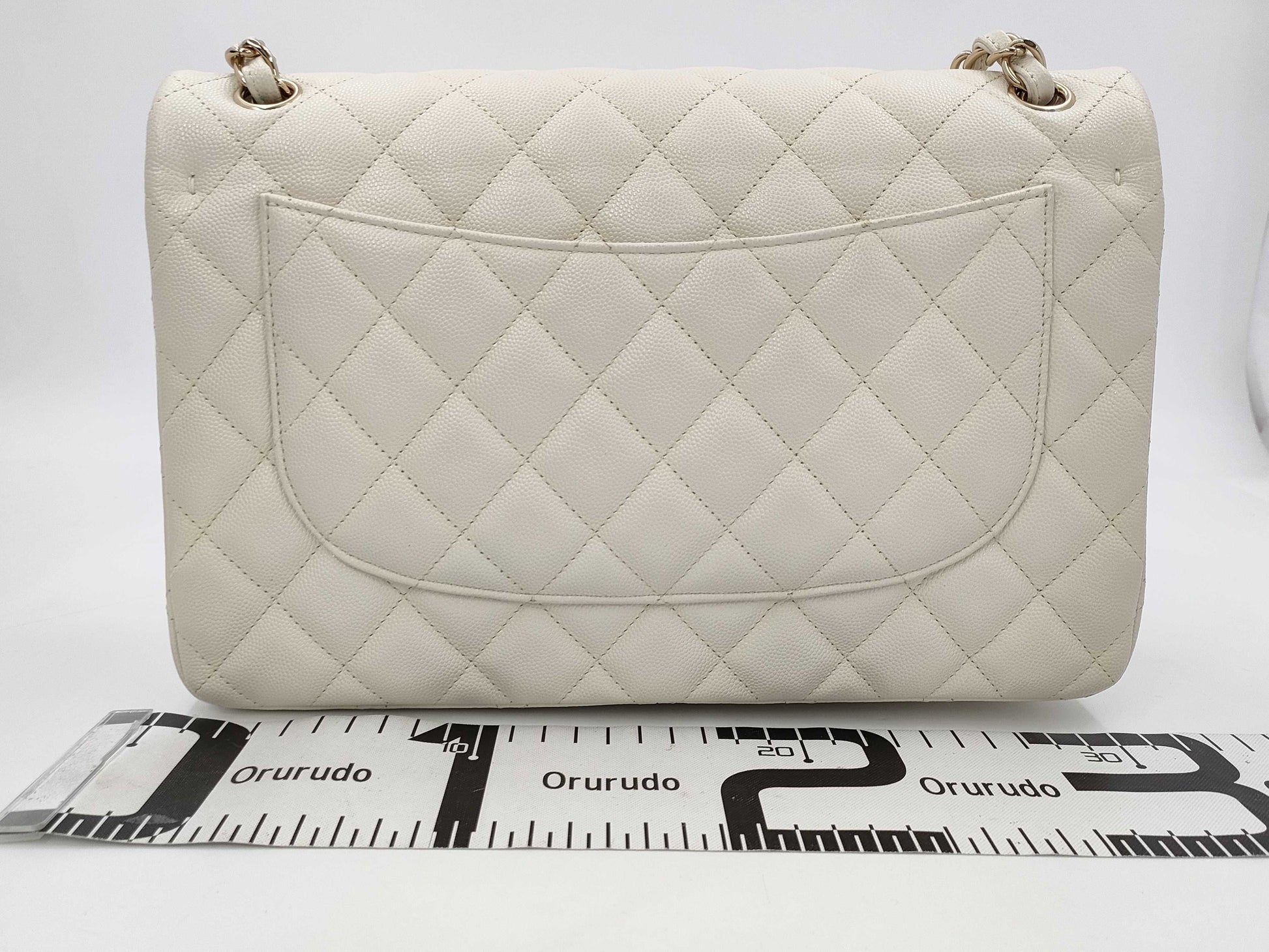 CHANEL Deca Matelasse 30 Large Caviar Skin Double Flap Microchip Shoulder Bag