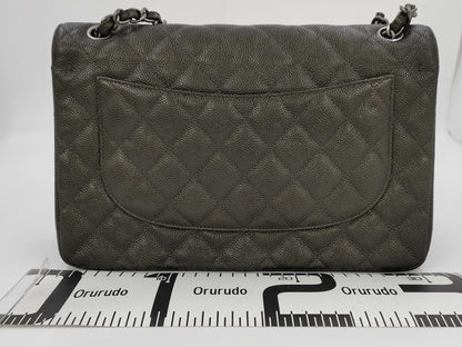 CHANEL Matelasse 30 Double Chain Shoulder Bag in Black Caviar Leather with Double Flap, A58600 24009324